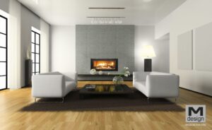 M-design Venus 1000 Green + houtkachel