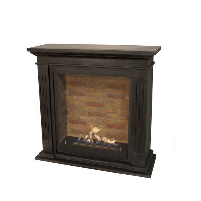 Xaralyn Cadiz met inbouw unit L met steendecor bio-ethanol haard (schouw Stone Finish zwart)