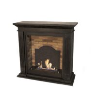 Xaralyn Cadiz met inbouw unit L met steendecor en medaillon bio-ethanol haard (schouw Stone Finish zwart)