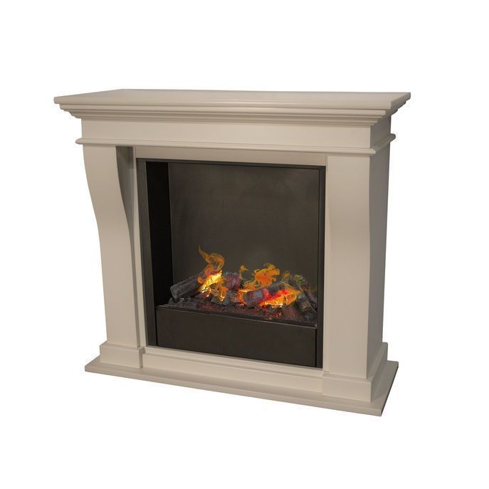 Xaralyn Kreta Mini met inbouw unit Cassette 600 elektrische haard (schouw stone finish wit)