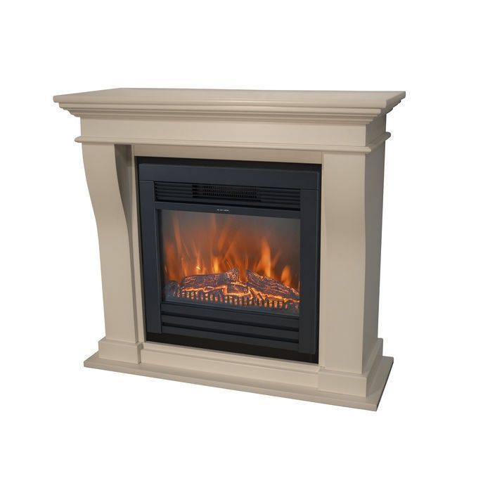 Xaralyn Kreta Mini met Lucius LED elektrische haard (schouw stone finish wit)