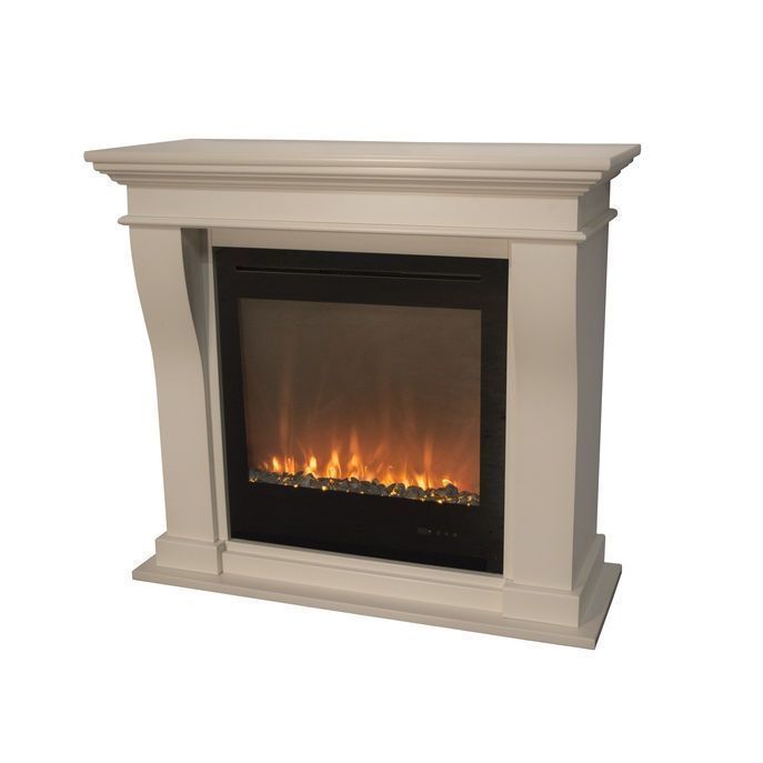Xaralyn Kreta Mini met Trivero 70 LED elektrische haard (schouw stone finish wit)