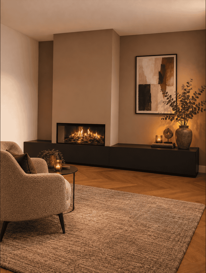 Fam. Kormelink Hengelo (kalfire E One 100f Met Base Beton Haardmeubel)